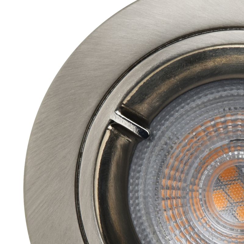 GoodHome Caius indbygningsspot 345 lm IP44 2700 K sølv 3 stk.