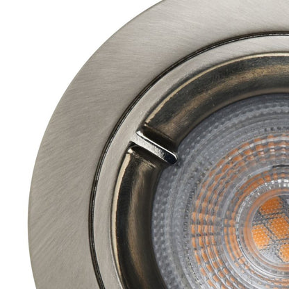 GoodHome Caius indbygningsspot 345 lm IP44 2700 K sølv 3 stk.