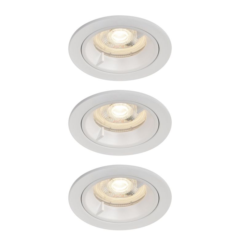 GoodHome Caius indbygningsspot 345 lm IP44 4000 K hvid 3 stk.