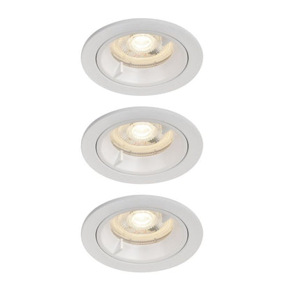 GoodHome Caius indbygningsspot 345 lm IP44 4000 K hvid 3 stk.