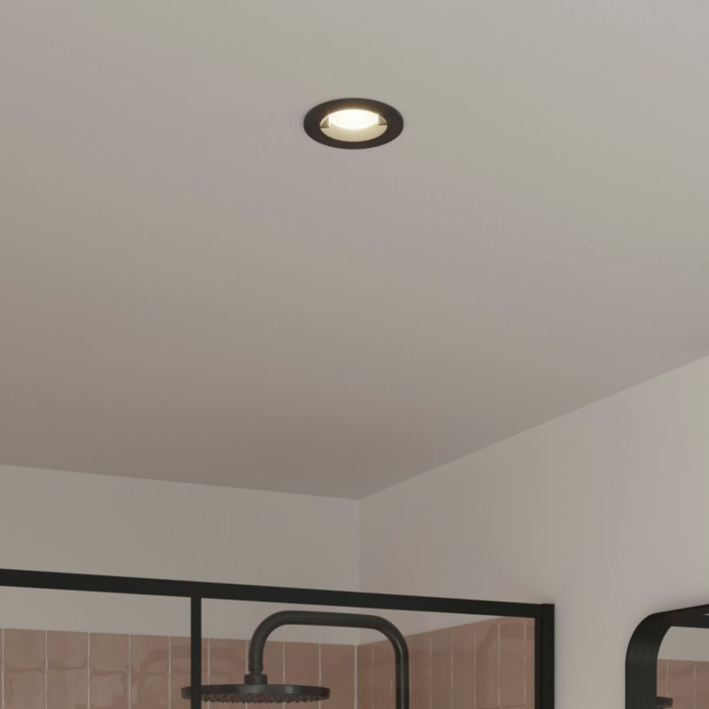 GoodHome Caius indbygningsspot 345 lm IP44 4000 K mat‑sort