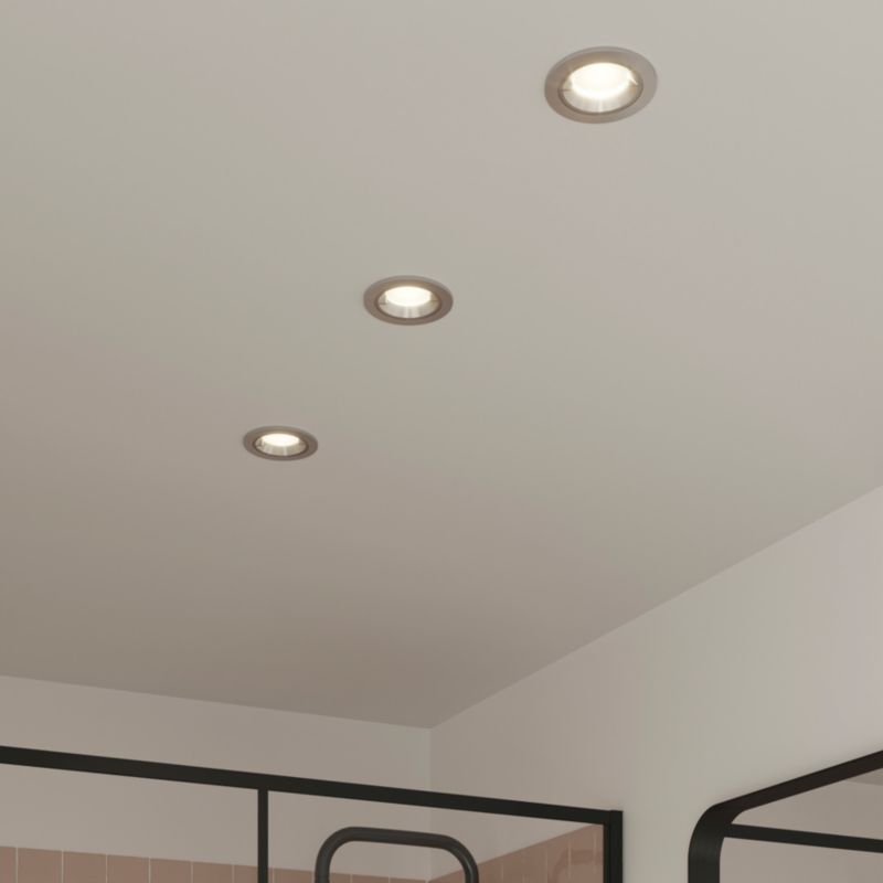 GoodHome Caius indbygningsspot 345 lm IP44 4000 K sølv 3 stk.