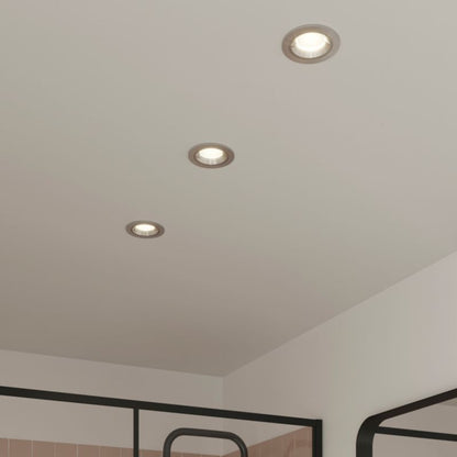 GoodHome Caius indbygningsspot 345 lm IP44 4000 K sølv 3 stk.