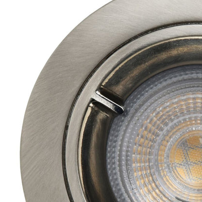 GoodHome Caius indbygningsspot 345 lm IP44 4000 K sølv 3 stk.