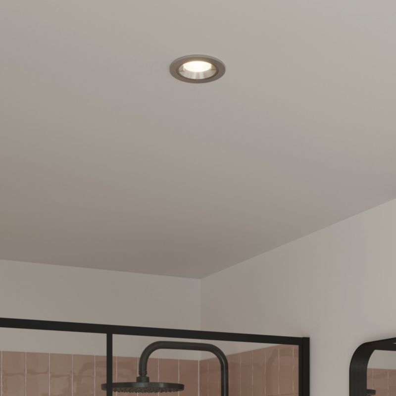 GoodHome Caius indbygningsspot 345 lm IP44 4000 K sølv