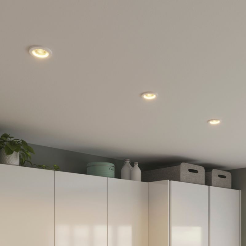 GoodHome Chancey indbygningsspot 3 x GU10 345 lm 2700 K hvid