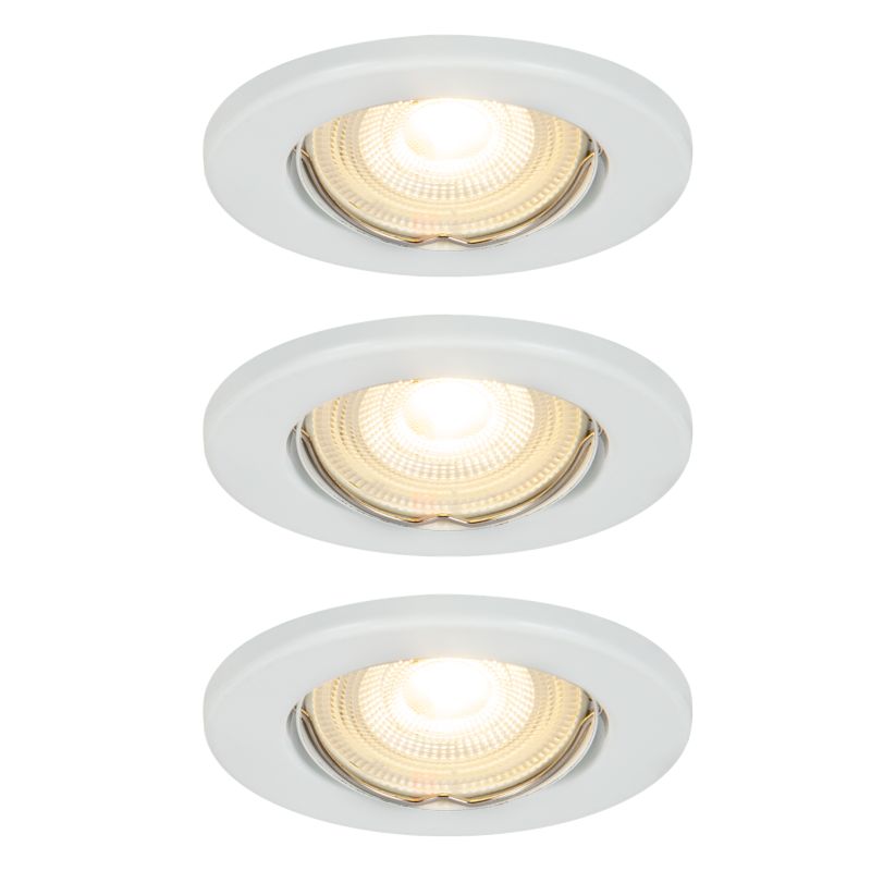 GoodHome Chancey indbygningsspot 3 x GU10 345 lm 2700 K hvid