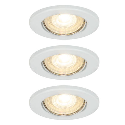 GoodHome Chancey indbygningsspot 3 x GU10 345 lm 2700 K hvid