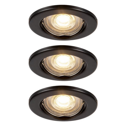 GoodHome Chancey indbygningsspot 3 x GU10 345 lm 2700 K mat-sort