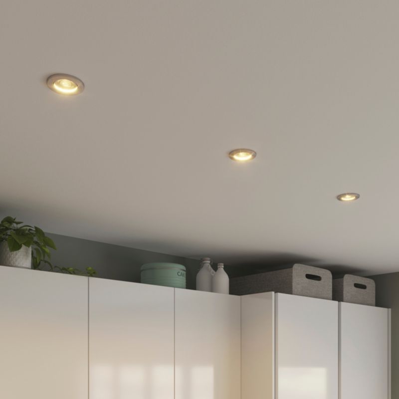 GoodHome Chancey indbygningsspot 3 x GU10 345 lm 2700 K sølv