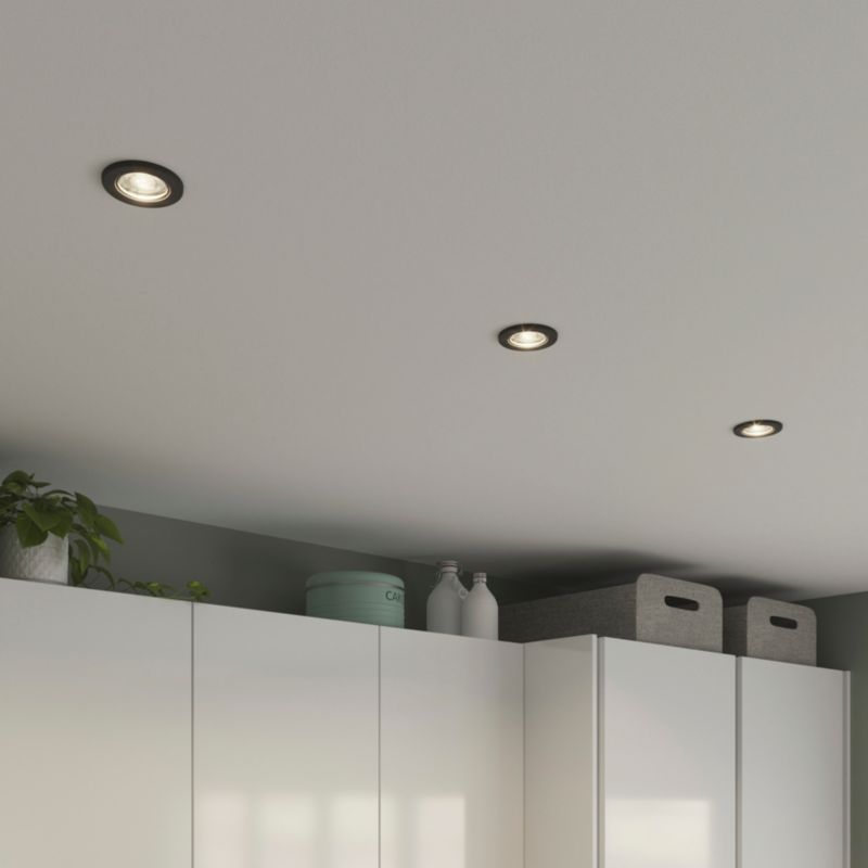 GoodHome Chancey indbygningsspot 3 x GU10 345 lm 4000 K sort