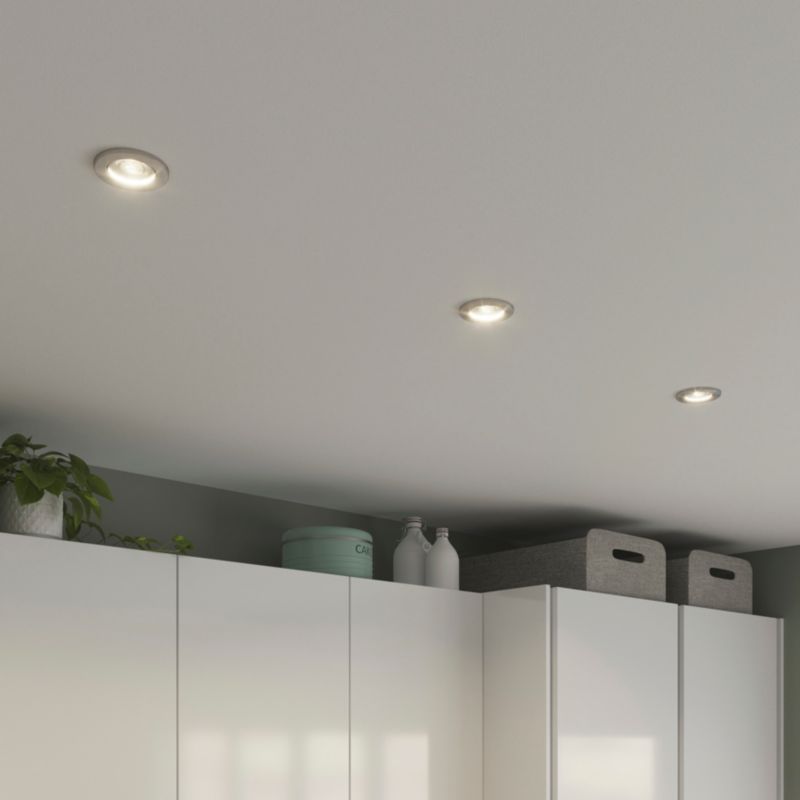 GoodHome Chancey indbygningsspot 3 x GU10 345 lm 4000 K sølv