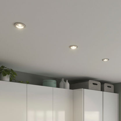 GoodHome Chancey indbygningsspot 3 x GU10 345 lm 4000 K sølv