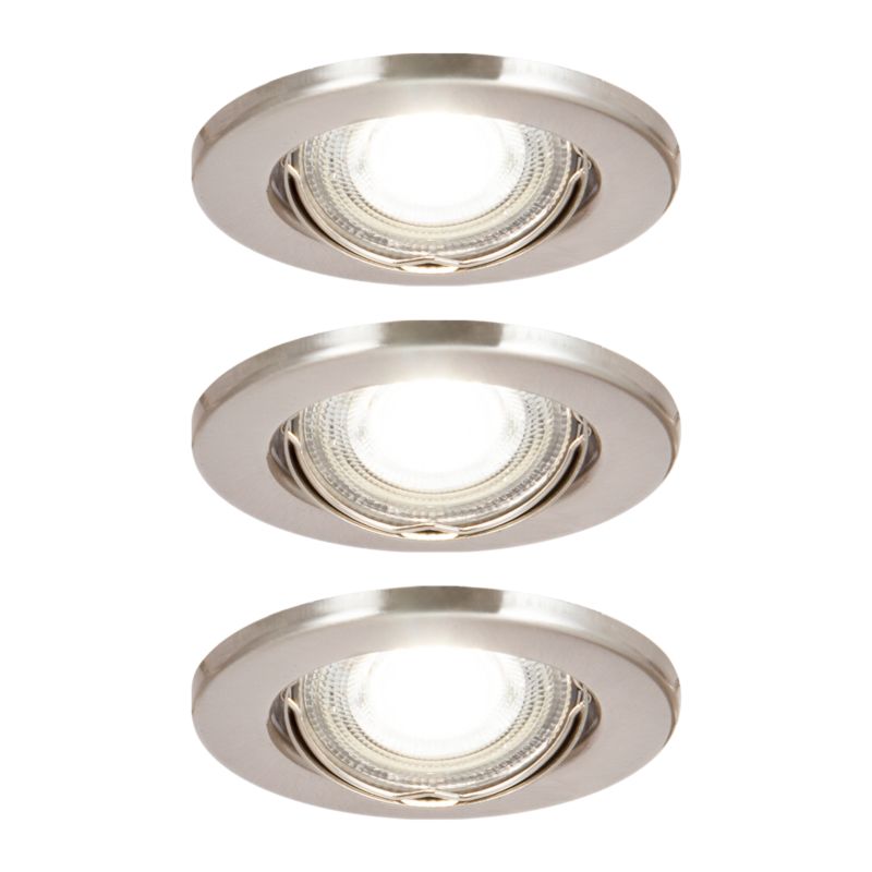 GoodHome Chancey indbygningsspot 3 x GU10 345 lm 4000 K sølv