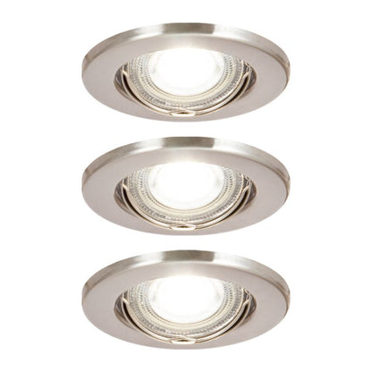 GoodHome Chancey indbygningsspot 3 x GU10 345 lm 4000 K sølv