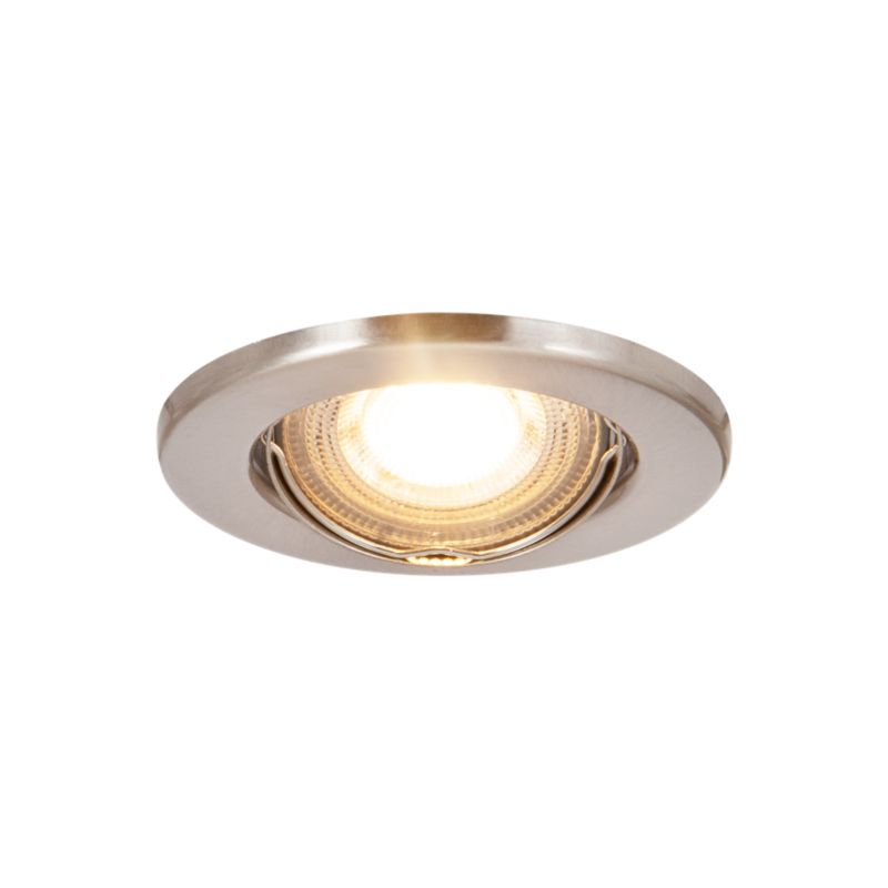 GoodHome Chancey GU10 indbygningsspot 345 lm 2700 K sølv