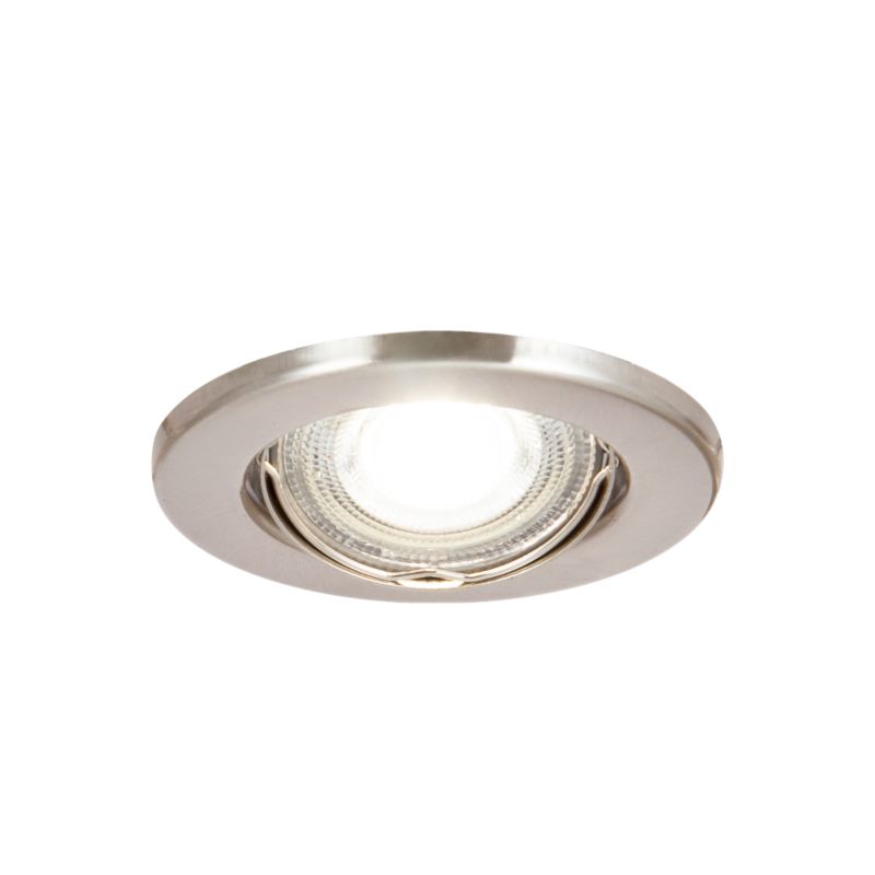 GoodHome Chancey GU10 indbygningsspot 345 lm 4000 K sølv