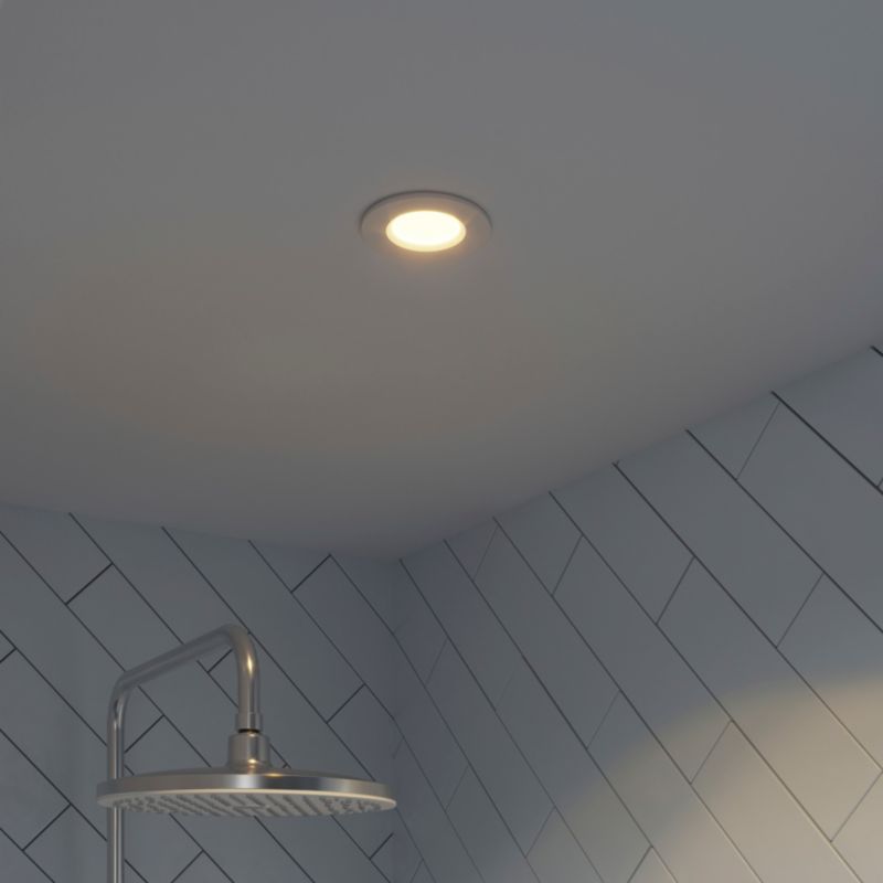 GoodHome Etana indbygningsspot 345 lm IP65 3000 K hvid