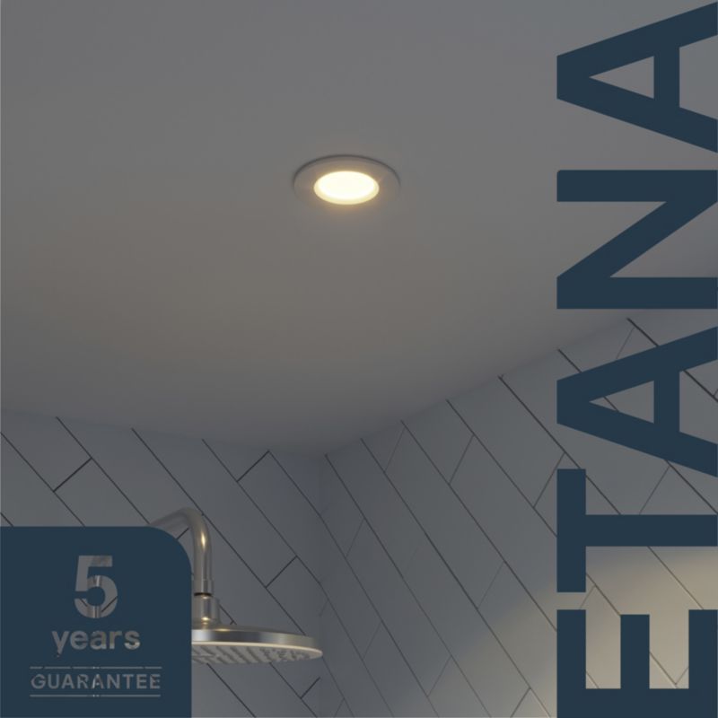 GoodHome Etana indbygningsspot 345 lm IP65 3000 K hvid