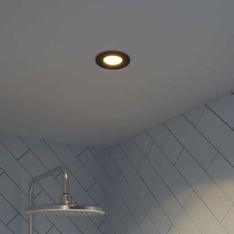 GoodHome Etana indbygningsspot 345 lm IP65 3000 K mat-sort