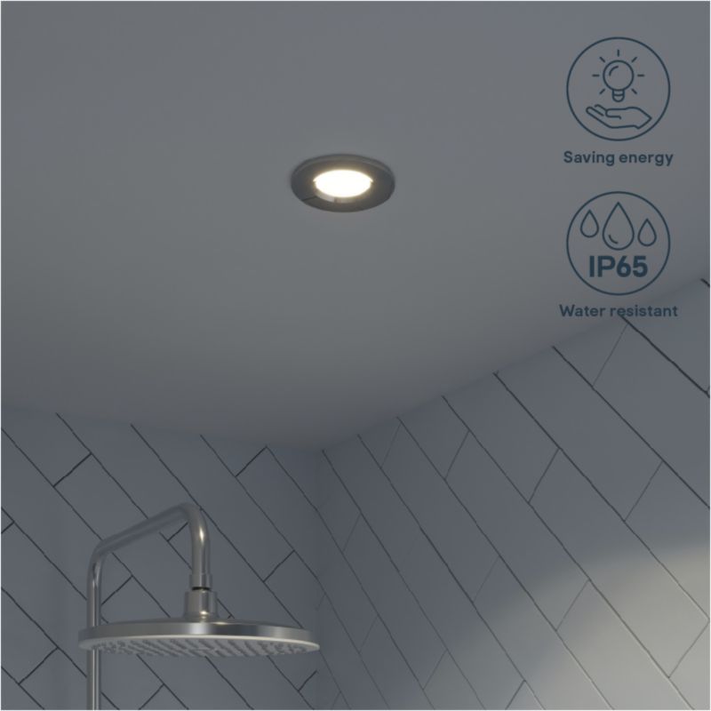 GoodHome Etana LED-indbygningsspot 345 lm IP65 4000K krom
