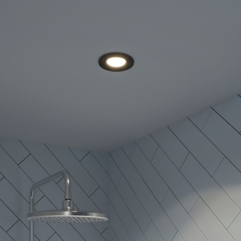 GoodHome Etana indbygningsspot 345 lm IP65 4000 K mat-sort