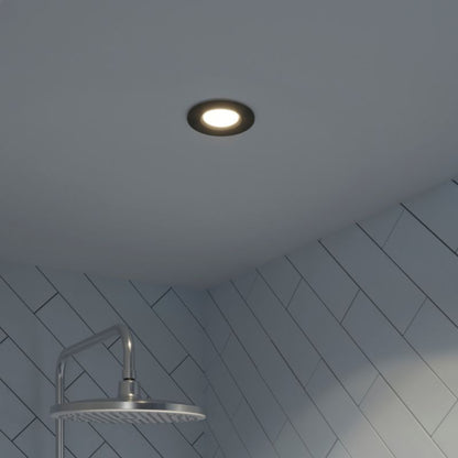 GoodHome Etana indbygningsspot 345 lm IP65 4000 K mat-sort