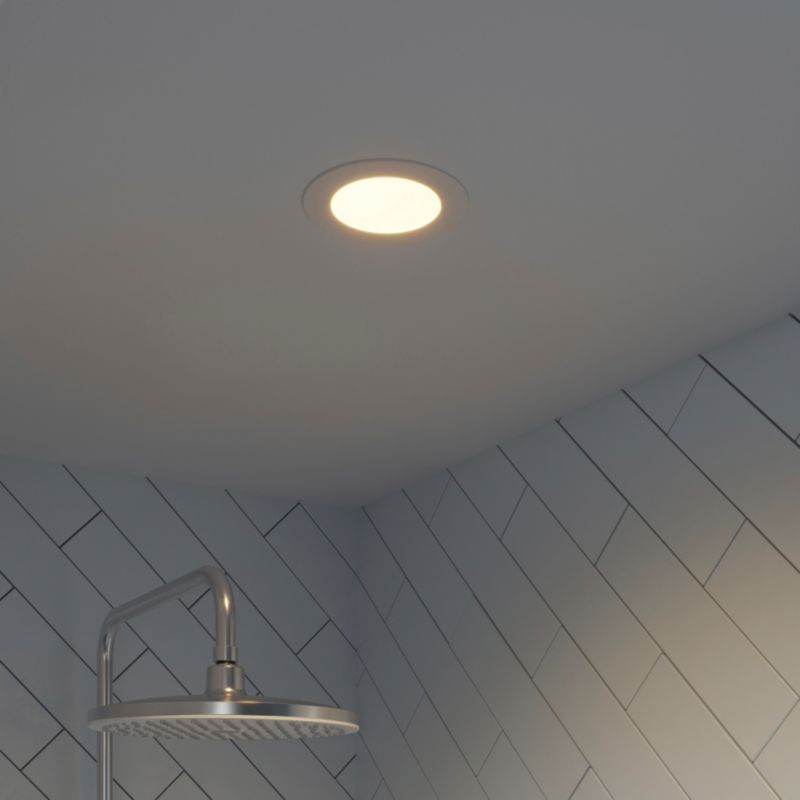 GoodHome Karluk CCT indbygningsspot 600 lm IP65 hvid