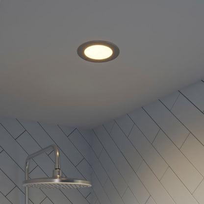 GoodHome Karluk CCT indbygningsspot 600 lm IP65 krom