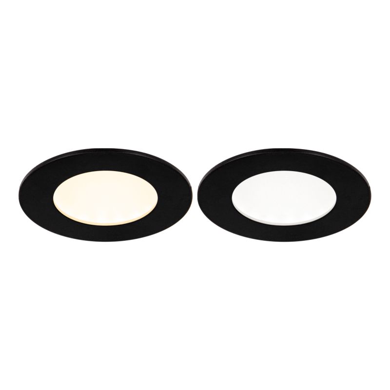 GoodHome Karluk CCT 600 lm IP65 sort loftspot
