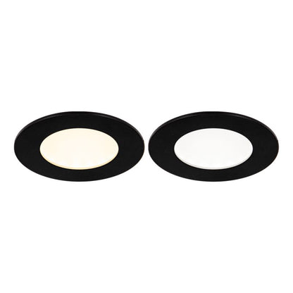 GoodHome Karluk CCT 600 lm IP65 sort loftspot