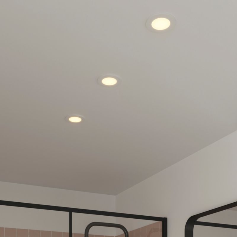 GoodHome Leavitt indbygningsspot 300 lm IP44 2700 K hvid 3 stk.