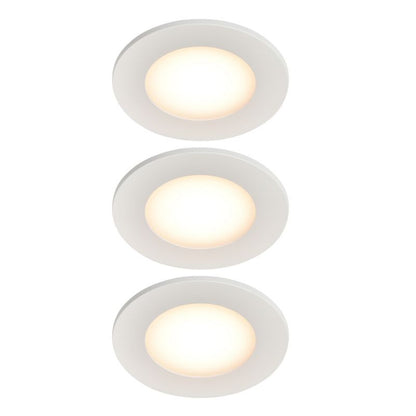 GoodHome Leavitt LED-indbygningsspot 300 lm IP44 2700 K hvid 3 stk.