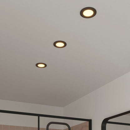 GoodHome Leavitt indbygningsspot 300 lm IP44 2700 K sort 3 stk.