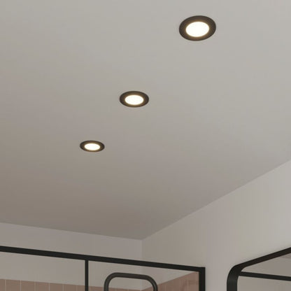 GoodHome Leavitt LED-indbygningsspot 300 lm IP44 4000 K sort, 3 stk.