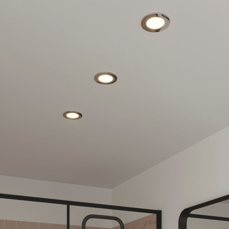 GoodHome Leavitt LED-indbygningsspot 300 lm IP44 4000 K sølv, 3 stk.