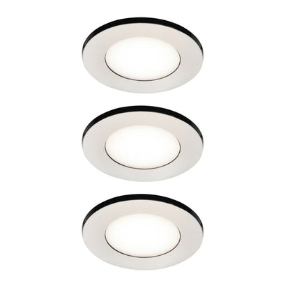 GoodHome Leavitt LED-indbygningsspot 300 lm IP44 4000 K sølv, 3 stk.