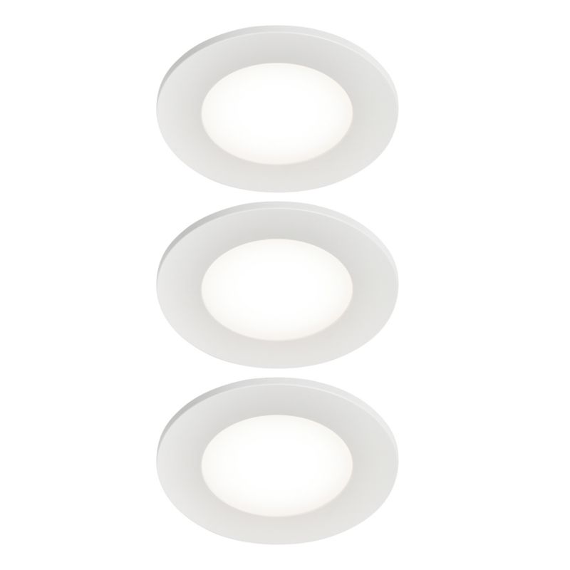 GoodHome Leavitt LED-indbygningsspot 345 lm IP44 4000 K hvid 3 stk.
