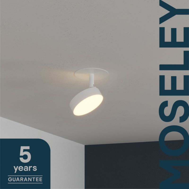 GoodHome Moseley LED-indbygningsspot 350 lm IP44 3000 K hvid