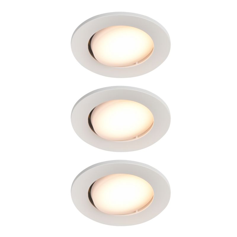 GoodHome Quimby indbygningsspot 350 lm 2700 K hvid 3 stk. DIM