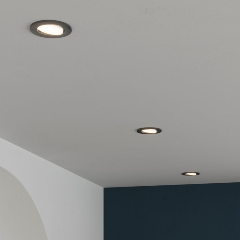 GoodHome Quimby LED-indbygningsspot 350 lm 4000 K sort 3 stk. med dæmper
