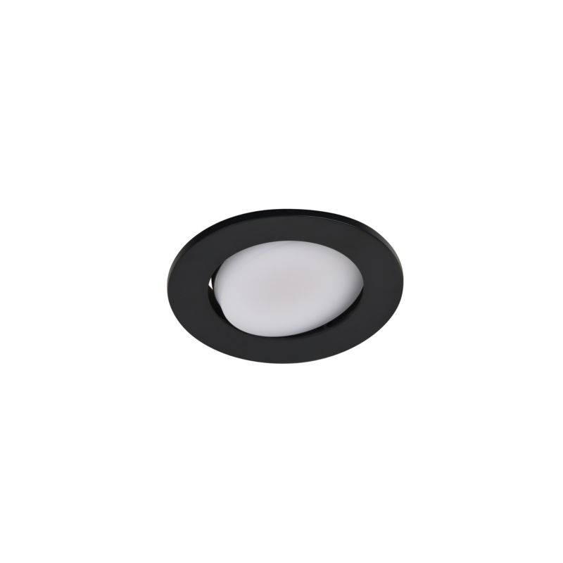 GoodHome Quimby LED-indbygningsspot 350 lm 4000 K mat-sort 3 stk. med dæmper