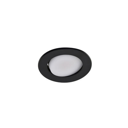 GoodHome Quimby LED-indbygningsspot 350 lm 4000 K sort 3 stk. med dæmper