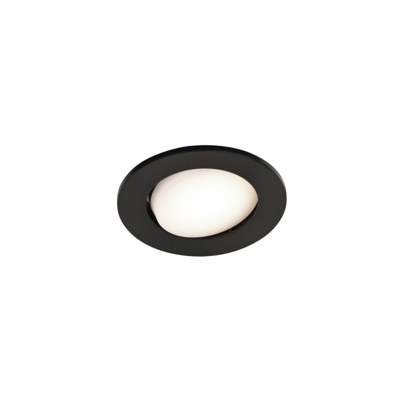 GoodHome Quimby LED-indbygningsspot 350 lm 4000 K sort 3 stk. med dæmper