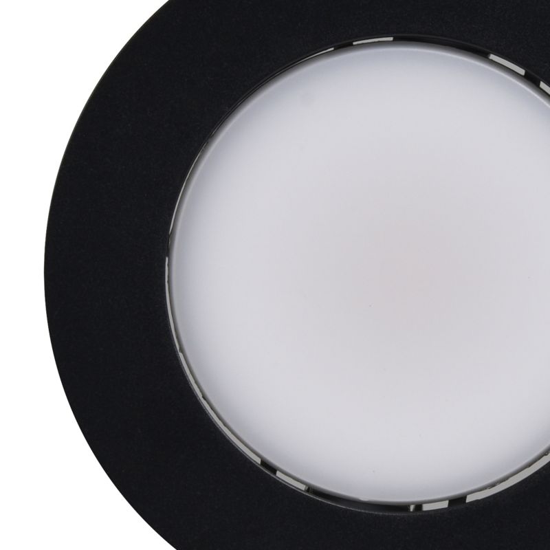 GoodHome Quimby LED-indbygningsspot 350 lm 4000 K sort 3 stk. med dæmper