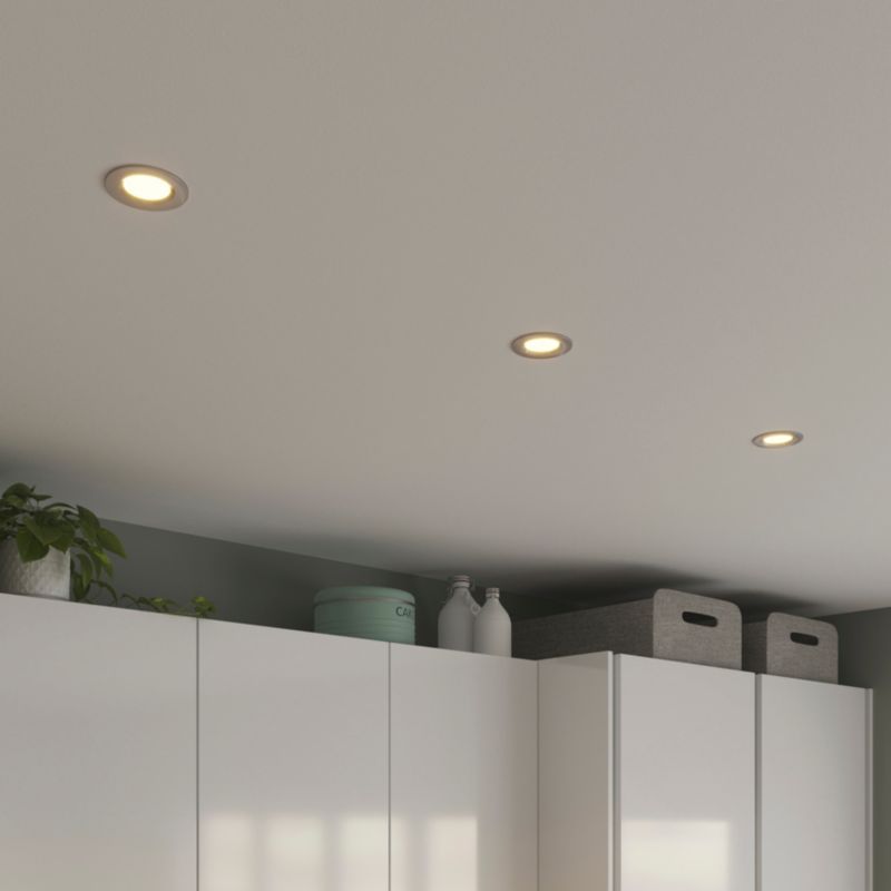 GoodHome Thorold LED-indbygningsspot 450 lm sølv, 3 stk.
