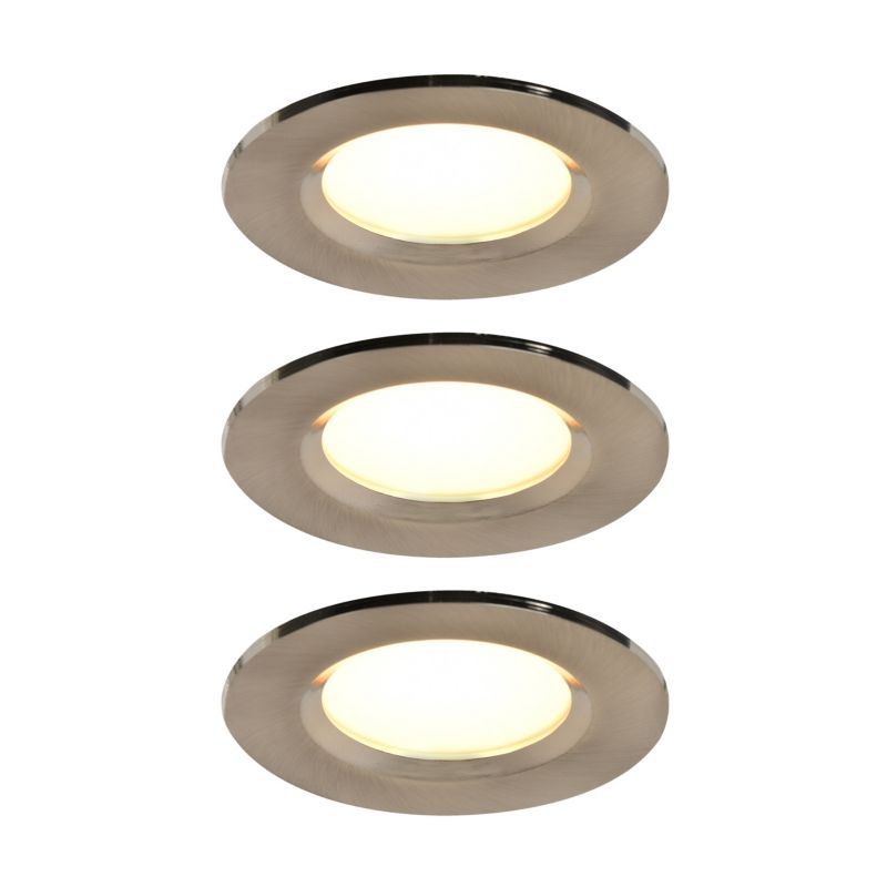 GoodHome Thorold LED-indbygningsspot 450 lm sølv, 3 stk.