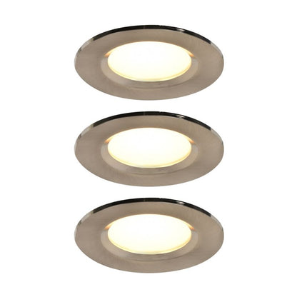 GoodHome Thorold LED-indbygningsspot 450 lm sølv, 3 stk.