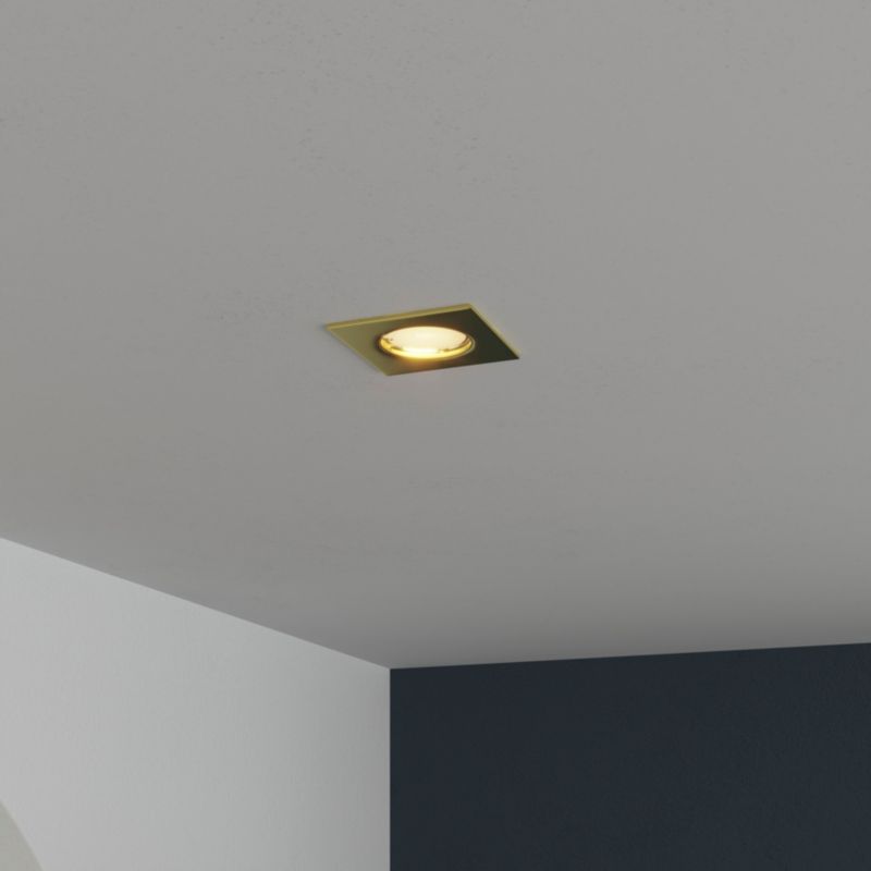 GoodHome Ares kvadratisk loftspot i guld