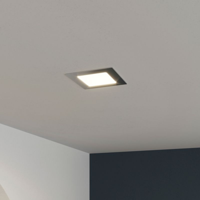 GoodHome Octave kvadratisk loftspot 350 lm 4000 K sølv